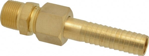 SuperKlean - NPT x 3/4" Hose Barb, 3 Piece Mixer Adapter - Brass - Exact Tooling