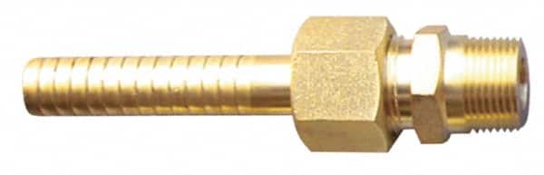 SuperKlean - NPT x 5/8" Hose Barb, 3 Piece Mixer Adapter - Brass - Exact Tooling