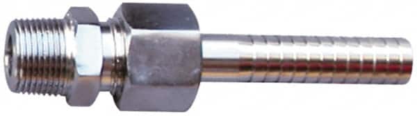 SuperKlean - NPT x 5/8" Hose Barb, 3 Piece Mixer Adapter - Stainless Steel - Exact Tooling