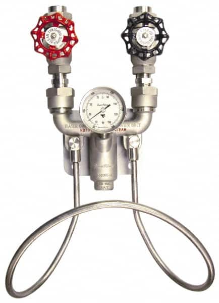 SuperKlean - 150 Max psi, Stainless Steel Water Mixing Valve & Unit - FNPT End Connections - Exact Tooling