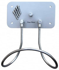 SuperKlean - Air & Water Hose Rack - Stainless Steel Plate, Bolts & Anchor Bolts - Exact Tooling