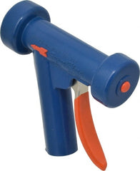 SuperKlean - Insulated, Aluminum Pistol Grip Spray Nozzle for 1/2" Pipe - Light Blue, 1/2 NPT - Exact Tooling