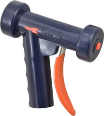 SuperKlean - Insulated, Brass Pistol Grip Spray Nozzle for 1/2" Pipe - Dark Blue, 1/2 NPT - Exact Tooling