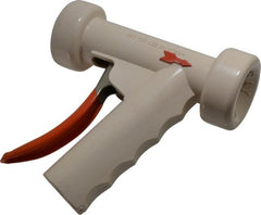 SuperKlean - Insulated, Brass Pistol Grip Spray Nozzle for 1/2" Pipe - White, 1/2 NPT - Exact Tooling