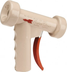 SuperKlean - Insulated, Stainless Steel Pistol Grip Spray Nozzle for 1/2" Pipe - White, 1/2 NPT - Exact Tooling