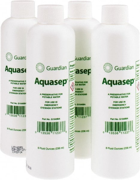 PRO-SAFE - 8 Ounce Water Preservative Bottle - Compatable with Portable Eye Wash Stations - Exact Tooling