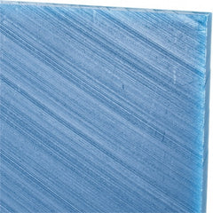 Made in USA - 1/4" Thick x 12" Wide x 1' Long, Polyethylene (UHMW) Sheet - Blue, Glass-Filled Grade - Exact Tooling