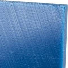 Made in USA - 3/8" Thick x 12" Wide x 1' Long, Polyethylene (UHMW) Sheet - Blue, Glass-Filled Grade - Exact Tooling
