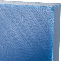 Made in USA - 1" Thick x 12" Wide x 1' Long, Polyethylene (UHMW) Sheet - Blue, Glass-Filled Grade - Exact Tooling