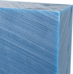 Made in USA - 1-1/2" Thick x 12" Wide x 1' Long, Polyethylene (UHMW) Sheet - Blue, Glass-Filled Grade - Exact Tooling
