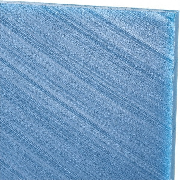 Made in USA - 1/4" Thick x 12" Wide x 2' Long, Polyethylene (UHMW) Sheet - Blue, Glass-Filled Grade - Exact Tooling