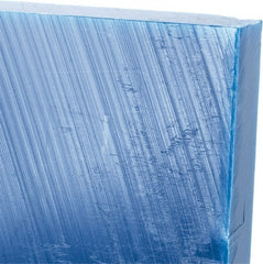 Made in USA - 3/4" Thick x 12" Wide x 2' Long, Polyethylene (UHMW) Sheet - Blue, Glass-Filled Grade - Exact Tooling
