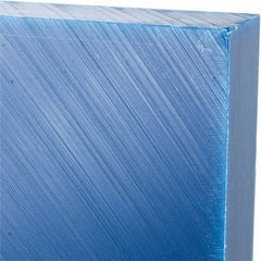 Made in USA - 1" Thick x 12" Wide x 2' Long, Polyethylene (UHMW) Sheet - Blue, Glass-Filled Grade - Exact Tooling