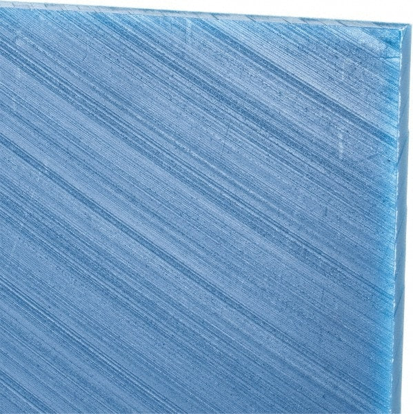 Made in USA - 1/4" Thick x 12" Wide x 3' Long, Polyethylene (UHMW) Sheet - Blue, Glass-Filled Grade - Exact Tooling