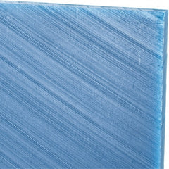 Made in USA - 1/4" Thick x 12" Wide x 3' Long, Polyethylene (UHMW) Sheet - Blue, Glass-Filled Grade - Exact Tooling