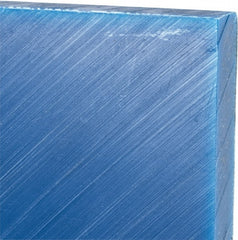Made in USA - 1/2" Thick x 24" Wide x 2' Long, Polyethylene (UHMW) Sheet - Blue, Glass-Filled Grade - Exact Tooling