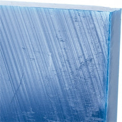 Made in USA - 3/4" Thick x 24" Wide x 2' Long, Polyethylene (UHMW) Sheet - Blue, Glass-Filled Grade - Exact Tooling