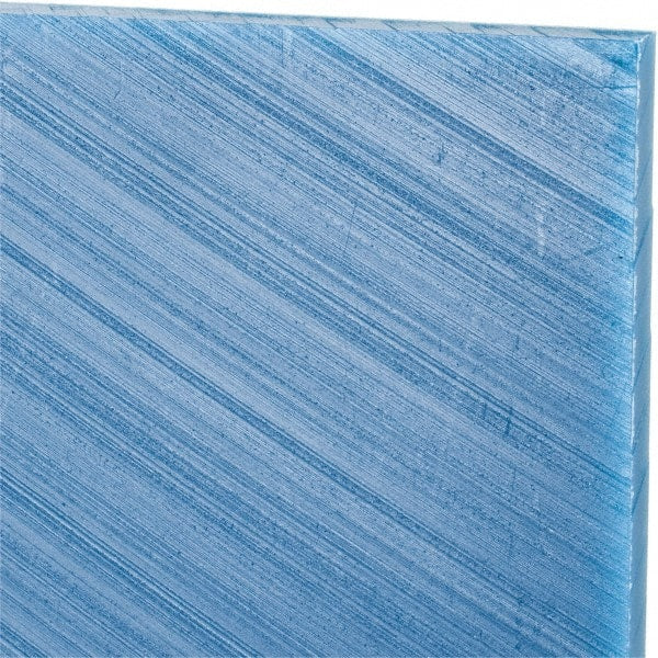 Made in USA - 1/4" Thick x 24" Wide x 4' Long, Polyethylene (UHMW) Sheet - Blue, Glass-Filled Grade - Exact Tooling