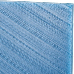Made in USA - 1/4" Thick x 24" Wide x 4' Long, Polyethylene (UHMW) Sheet - Blue, Glass-Filled Grade - Exact Tooling