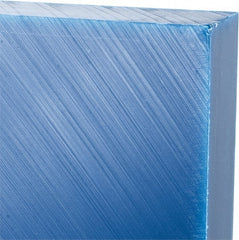 Made in USA - 1" Thick x 24" Wide x 4' Long, Polyethylene (UHMW) Sheet - Blue, Glass-Filled Grade - Exact Tooling