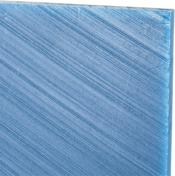 Made in USA - 1/4" Thick x 48" Wide x 5' Long, Polyethylene (UHMW) Sheet - Blue, Glass-Filled Grade - Exact Tooling