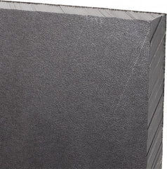 Made in USA - 1/2" Thick x 12" Wide x 1' Long, Polyethylene (UHMW) Sheet - Black, Antistatic Grade - Exact Tooling