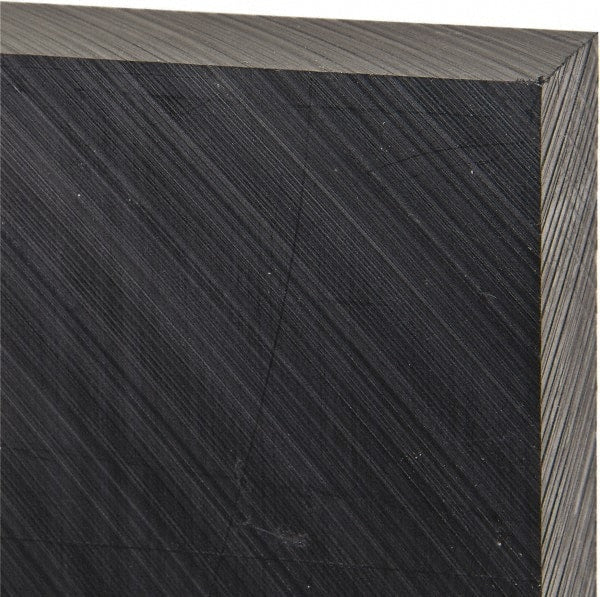 Made in USA - 1" Thick x 12" Wide x 1' Long, Polyethylene (UHMW) Sheet - Black, Antistatic Grade - Exact Tooling