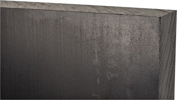 Made in USA - 1-1/2" Thick x 12" Wide x 1' Long, Polyethylene (UHMW) Sheet - Black, Antistatic Grade - Exact Tooling