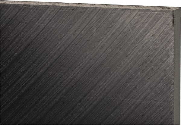 Made in USA - 3/8" Thick x 12" Wide x 2' Long, Polyethylene (UHMW) Sheet - Black, Antistatic Grade - Exact Tooling