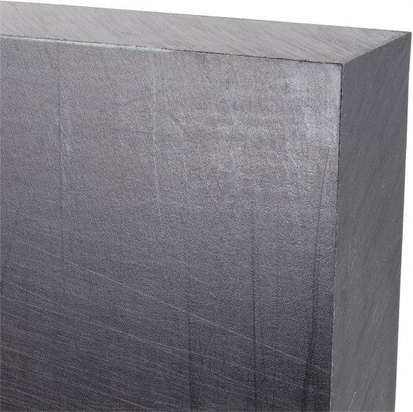 Made in USA - 1" Thick x 12" Wide x 2' Long, Polyethylene (UHMW) Sheet - Black, Antistatic Grade - Exact Tooling