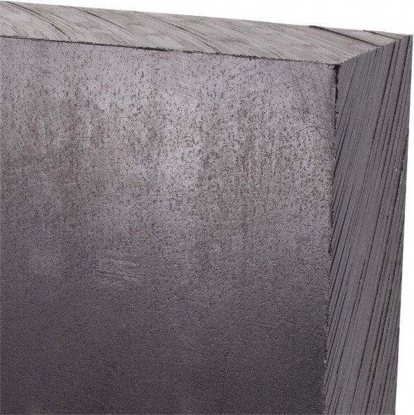 Made in USA - 1-1/2" Thick x 12" Wide x 2' Long, Polyethylene (UHMW) Sheet - Black, Antistatic Grade - Exact Tooling