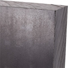 Made in USA - 1-1/2" Thick x 12" Wide x 2' Long, Polyethylene (UHMW) Sheet - Black, Antistatic Grade - Exact Tooling
