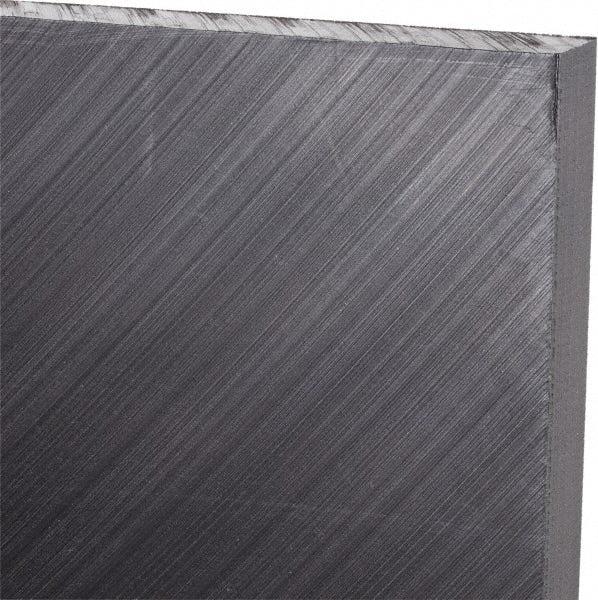 Made in USA - 3/8" Thick x 12" Wide x 3' Long, Polyethylene (UHMW) Sheet - Black, Antistatic Grade - Exact Tooling
