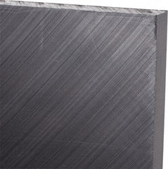 Made in USA - 3/8" Thick x 12" Wide x 3' Long, Polyethylene (UHMW) Sheet - Black, Antistatic Grade - Exact Tooling