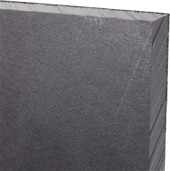 Made in USA - 1/2" Thick x 12" Wide x 3' Long, Polyethylene (UHMW) Sheet - Black, Antistatic Grade - Exact Tooling