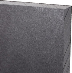 Made in USA - 1/2" Thick x 12" Wide x 3' Long, Polyethylene (UHMW) Sheet - Black, Antistatic Grade - Exact Tooling