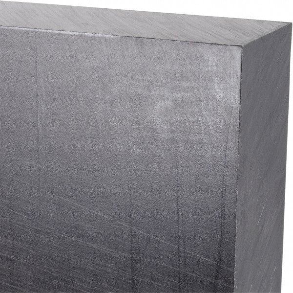 Made in USA - 1" Thick x 12" Wide x 3' Long, Polyethylene (UHMW) Sheet - Black, Antistatic Grade - Exact Tooling