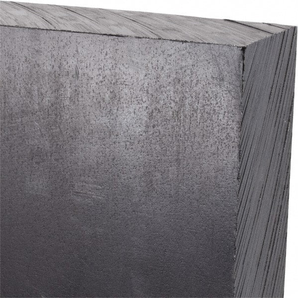 Made in USA - 1-1/2" Thick x 12" Wide x 3' Long, Polyethylene (UHMW) Sheet - Black, Antistatic Grade - Exact Tooling