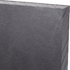 Made in USA - 1/2" Thick x 24" Wide x 2' Long, Polyethylene (UHMW) Sheet - Black, Antistatic Grade - Exact Tooling