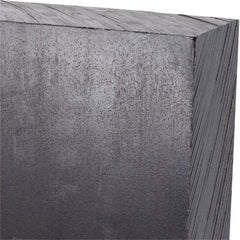 Made in USA - 1-1/2" Thick x 24" Wide x 2' Long, Polyethylene (UHMW) Sheet - Black, Antistatic Grade - Exact Tooling