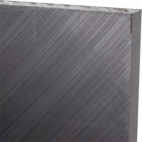 Made in USA - 3/8" Thick x 24" Wide x 4' Long, Polyethylene (UHMW) Sheet - Black, Antistatic Grade - Exact Tooling