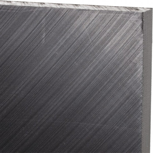 Made in USA - 1/2" Thick x 24" Wide x 4' Long, Polyethylene (UHMW) Sheet - Black, Antistatic Grade - Exact Tooling