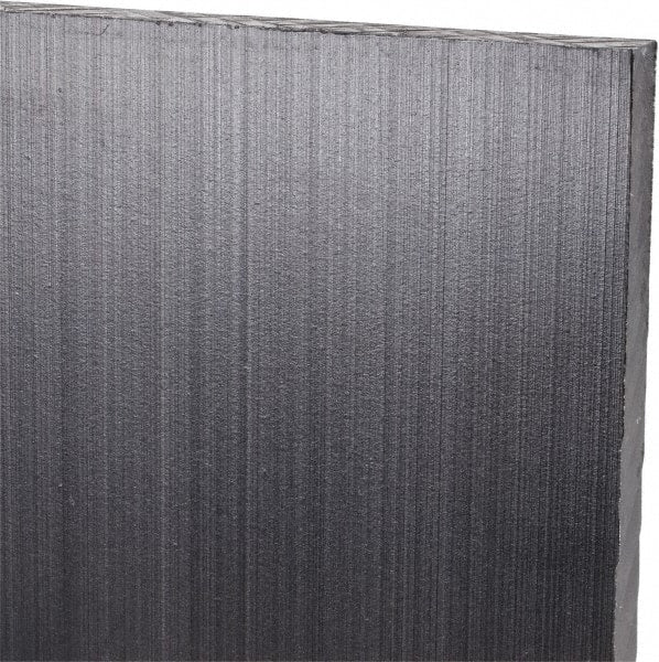 Made in USA - 1/4" Thick x 48" Wide x 5' Long, Polyethylene (UHMW) Sheet - Black, Antistatic Grade - Exact Tooling