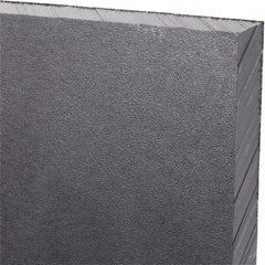 Made in USA - 1/2" Thick x 48" Wide x 5' Long, Polyethylene (UHMW) Sheet - Black, Antistatic Grade - Exact Tooling