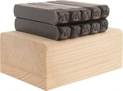 Made in USA - 10 Piece, 1/4" Character Steel Stamp Set - Double Digit Figures, Double Digits - Exact Tooling