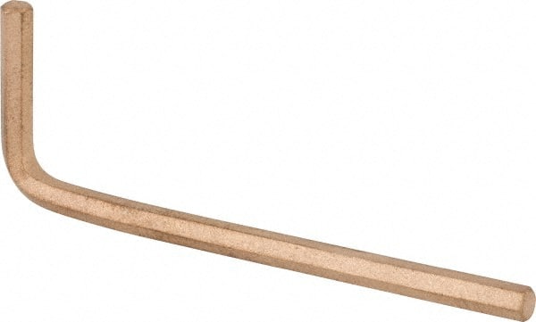 Ampco - 1/8" Hex, Long Arm, Nonsparking Hex Key - 2-7/16" OAL, Inch System of Measurement - Exact Tooling