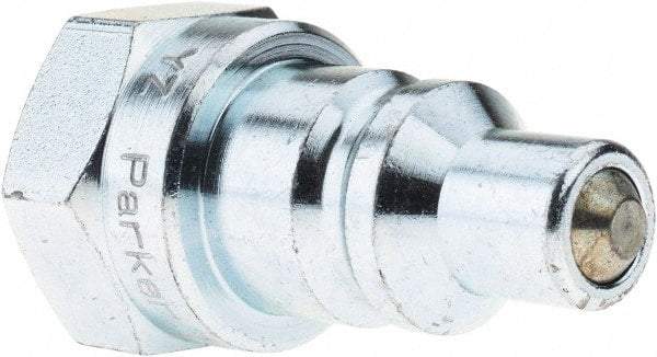 Parker - 3/8 NPSF Steel Hydraulic Hose Female Pipe Thread Nipple - 10,000 psi, 6 GPM - Exact Tooling