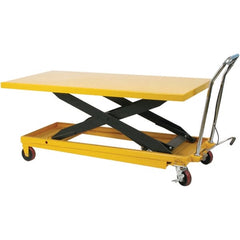 Wesco Industrial Products - 1,100 Lb Capacity Long Deck Hydraulic Scissor Lift Table - 11-1/4" to 36" Lift Height, 63" Platform Length x 32" Platform Width - Exact Tooling