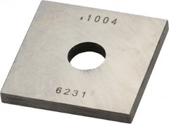 Value Collection - 0.1004" Square Steel Gage Block - Accuracy Grade 0, Includes NIST Traceability Certification - Exact Tooling