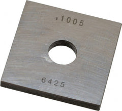 Value Collection - 0.1005" Square Steel Gage Block - Accuracy Grade 0, Includes NIST Traceability Certification - Exact Tooling